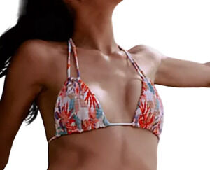 NEW CITRINE FREE PEOPLE ALOHA BLOOMS ALLIE BIKINI SWIM SWIMSUIT TOP SZ LARGE